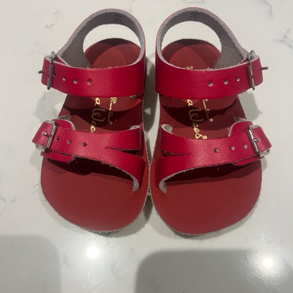 Salt Water Baby Sandal - Sun-San Sea Wee Red Size 3 - Picture 1 of 4